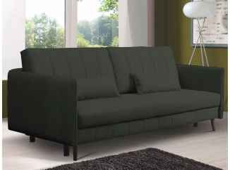 Rozkladacia pohovka Vannes, tmavo zelená látka