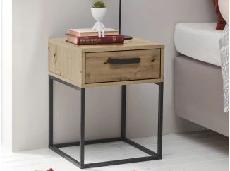Nočný stolík s 1 zásuvkou Suna, dub artisan