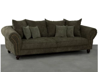 Veľká pohovka Carlos, zelená štruktúrovaná látka