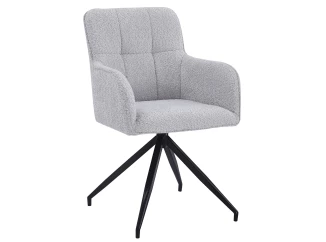 Jedálenská stolička Francis, svetlo šedá štruktúrovaná látka