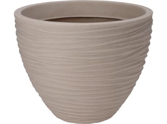 Kvetináč Sandy 40x31 cm, rebrovaný pieskový