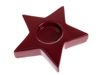 Svietnik na čajovú sviečku červená hviezda