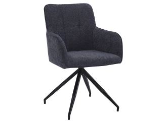 Jedálenská stolička Francis, tmavo šedá štruktúrovaná látka