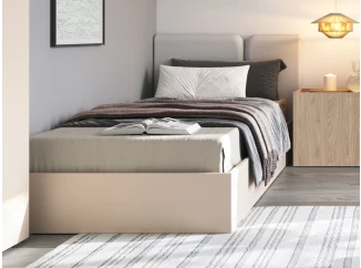 Posteľ Lucky 90x200 cm, béžová