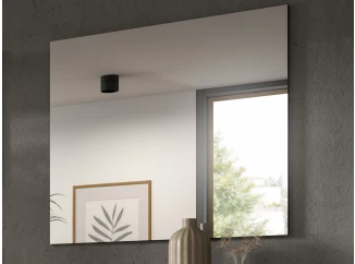 Nástenné zrkadlo na šedom paneli Cano, 80x73 cm