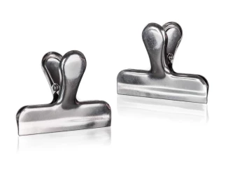 Súprava klipsov na vrecká (2 ks) Akcent, nerez