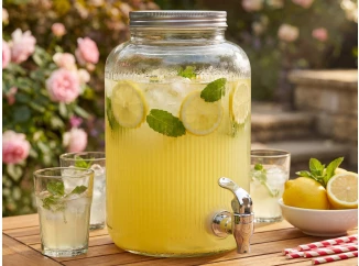 Dávkovač na nápoje 4 l, rebrované sklo