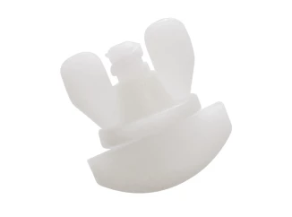 Nastaviteľný doraz záclonovej koľajničky biely, plastový, sada (6 ks)