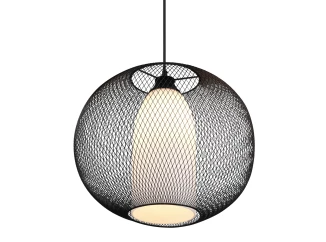 Luster Filo 40 cm, čierny kov/opálové sklo