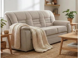 Trojsedák Merlin, béžová látka, s rozkladom