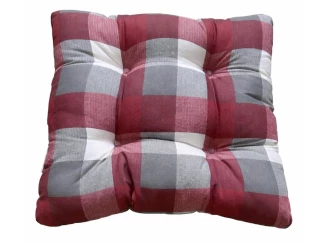 Záhradný podsedák Karo 40x40 cm, vínový/sivý