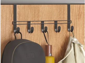 Závesná lišta na dvere Lava TouchTherm 38 cm, čierna