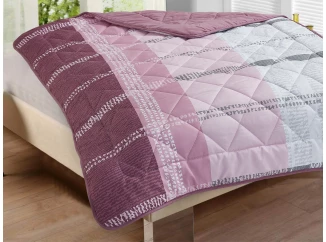 Letná prikrývka Ružová, geometrický vzor