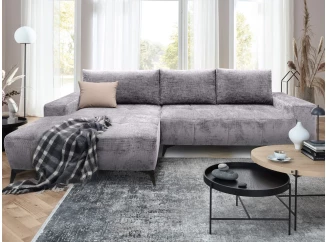 Rohová sedačka Mauro, holubia sivá látka, ľavý roh