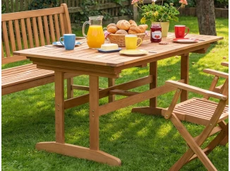 Záhradný rozkladací stôl Four Season 150x90 cm, tropické drevo