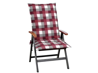 Záhradný podsedák Karo 50x118 cm, vínový/sivý