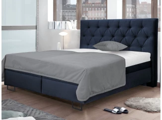 Posteľ Amy 180x200 cm, tmavo modrá látka