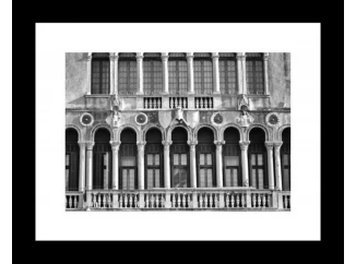 Rámovaný obraz Architektúra 20x25 cm, čiernobiely