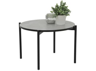 Okrúhly konferenčný stolík Jonas, imitácia šedý mramor
