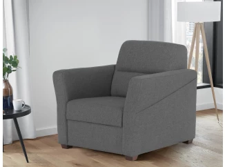 Kreslo Livia, dymovo šedá látka