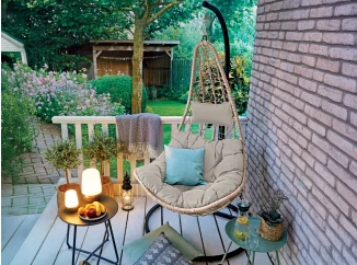 Závesné kreslo Murcia, béžové