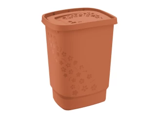 Kôš na bielizeň Flowers 55 l, terakota