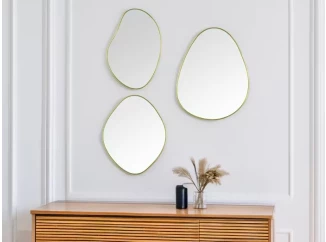 Set nástenných zrkadiel (3 ks) Viola, zlaté