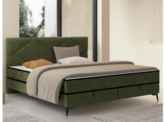 Posteľ Parana 180x200 cm, machovo zelená zamatová látka