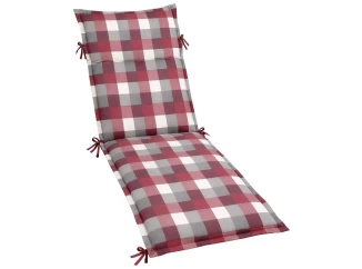 Záhradný podsedák na lehátko Karo 60x190 cm, vínový/sivý