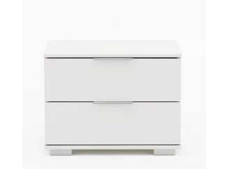 Nočný stolík Easy Plus, 2 zásuvky, alpská biela