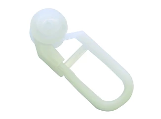 Háčik na záves ku kolajničke biely, plastový, sada (100 ks)