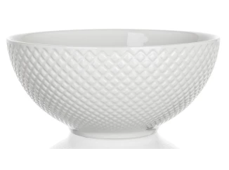 Miska Diamond Line, biela s reliéfem