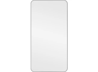 Nástenné zrkadlo Josie 50x100 cm, strieborné hranaté