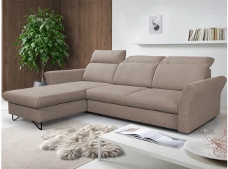 Rohová sedacia súprava Star, svetlo hnedá látka
