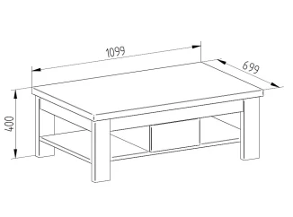 Konferenčný stolík Grande, dub artisan/dub ribbeck