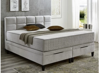 Posteľ boxspring Wien 180x200 cm, svetlo šedá látka