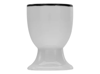 Kalíšok na vajcia Luna Black Line, biely