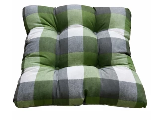 Záhradný polster Karo 40x40 cm, zelený/šedý