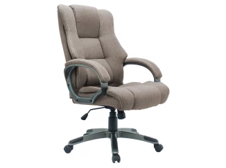 Kancelárske kreslo Roufy, béžovo-hnedá tkanina