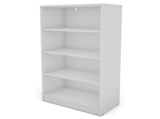 Polovysoký regál Carlos, biely, šírka 75 cm