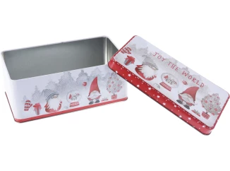 Dóza na pečivo Vianočné škriatkovia, 18x10 cm