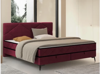 Posteľ Parana 180x200 cm, červená zamatová látka