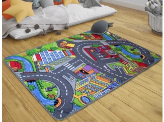 Detský koberec 80x120 cm, motiv cesty