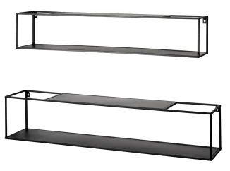 Set 2 ks nástenný regál Leicester 95 cm/85 cm