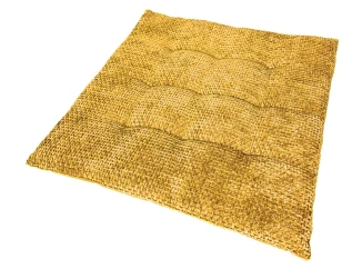 Podsedák na stoličky Chenille Cross 40x40 cm, žltý