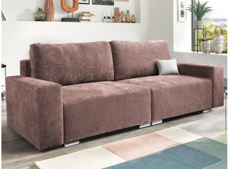 Rozkladacia pohovka Anafi, tmavo ružová látka