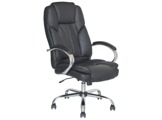Kancelárske kreslo Vicenzo, čierna ekokoža, extra nosnosť