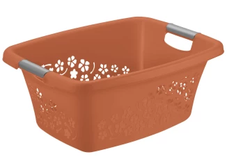 Kôš na prádlo Flowers 25 l, terakota