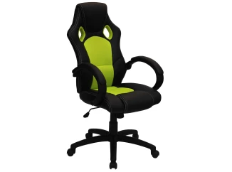 Kancelárske kreslo Leon, čierne/zelené