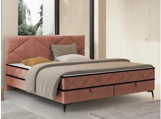 Posteľ Parana 180x200 cm, lososová zamatová látka